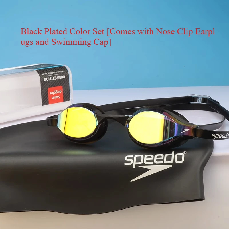 Speedo elite simglasögon med liten båge, klar syn och imfri teknik för tävling och träning för män och kvinnor: Grå