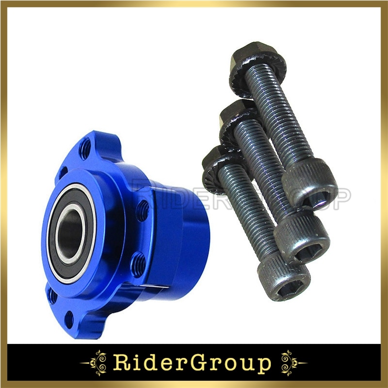 Aluminio 5/8 "rodamiento de alta velocidad eje de rueda delantera 1/4" perno para Go Kart Mini Drag bicicleta Drift Trike partes: Blue