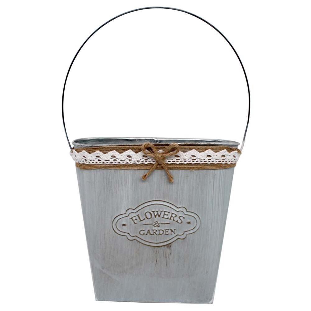 Métal suspendu Pot de fleur crochet mur amovible fer seau étain jardin balcon suspendu Succulent porte-plante décoration bricolage