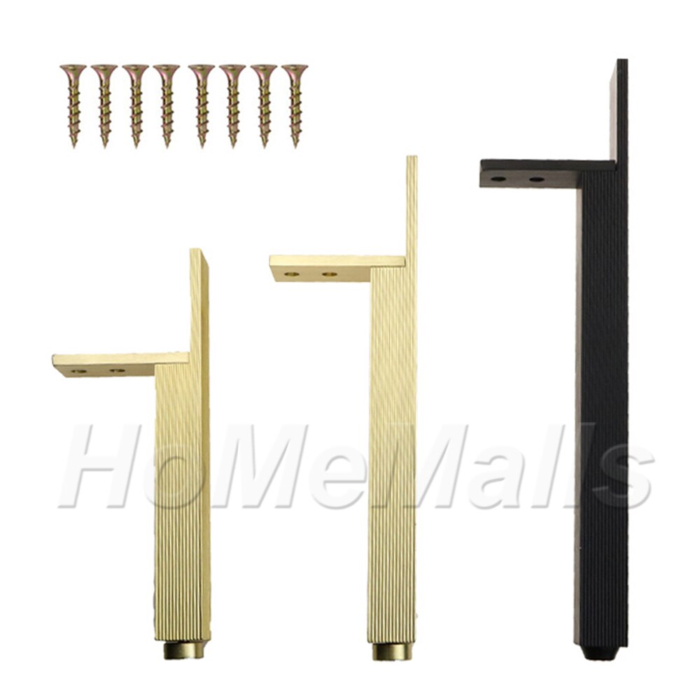 1pc Aluminium Alloy Furniture Legs For Sofa Leg Tea Table Support Leg Cabinet Foot Metal Furniture Feet Hardware Black Gold
