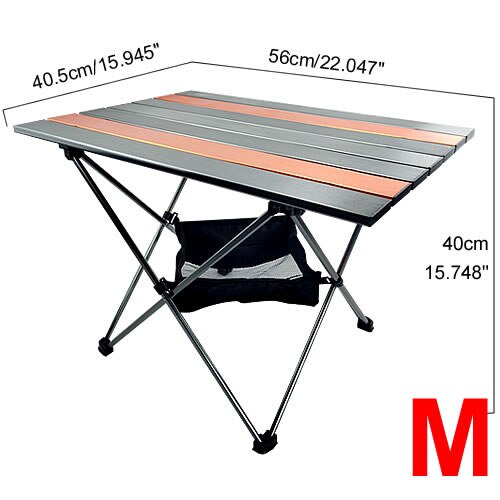 Foldable Camping Table Portable Metal Camping Dining Table Lightweight Small Aluminum Table with Carrying Bag for Picnic: 01