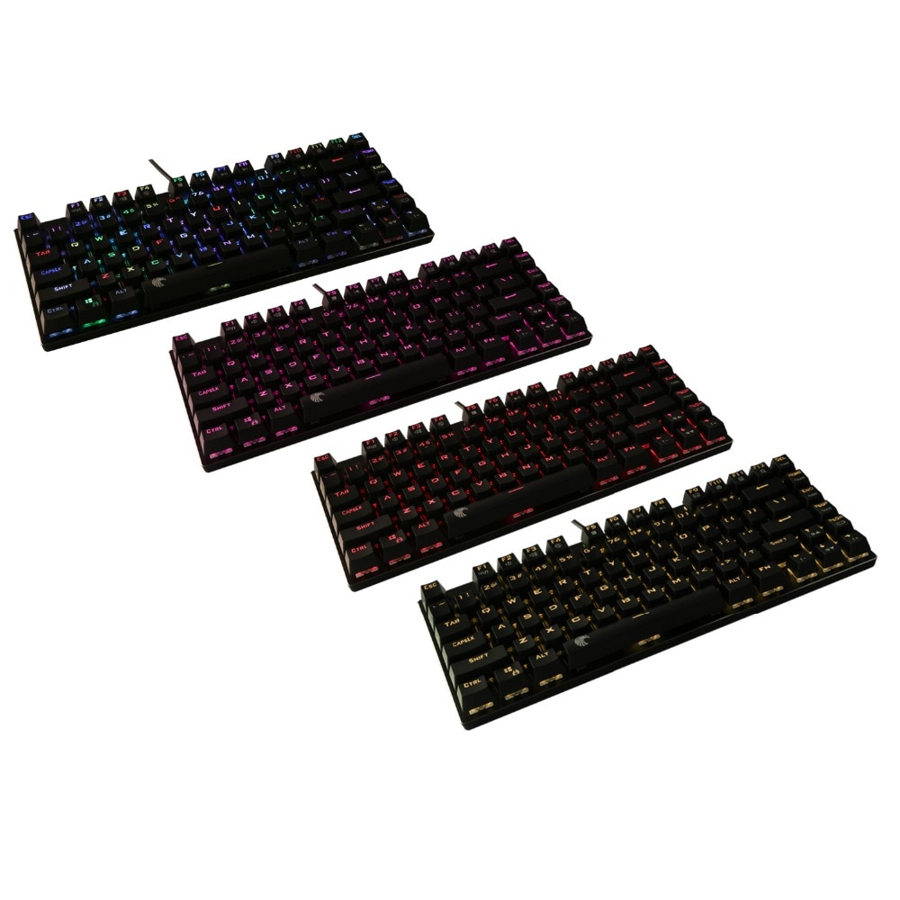 Z88 RGB Backlit Small Mechanical Keyboard Outemu Switches Tenkeyless No Number Pad 81 Keys Mini Gaming Keyboard for Typist Gamer