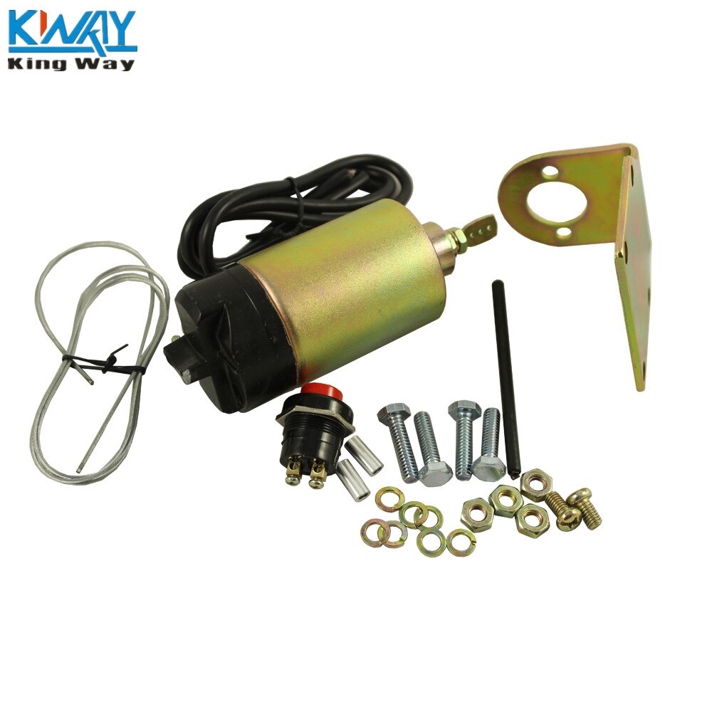 - King Way - 35lb Pound Shaved Door Handle Trunk Solenoid Popper Kit Street Rod SL-35