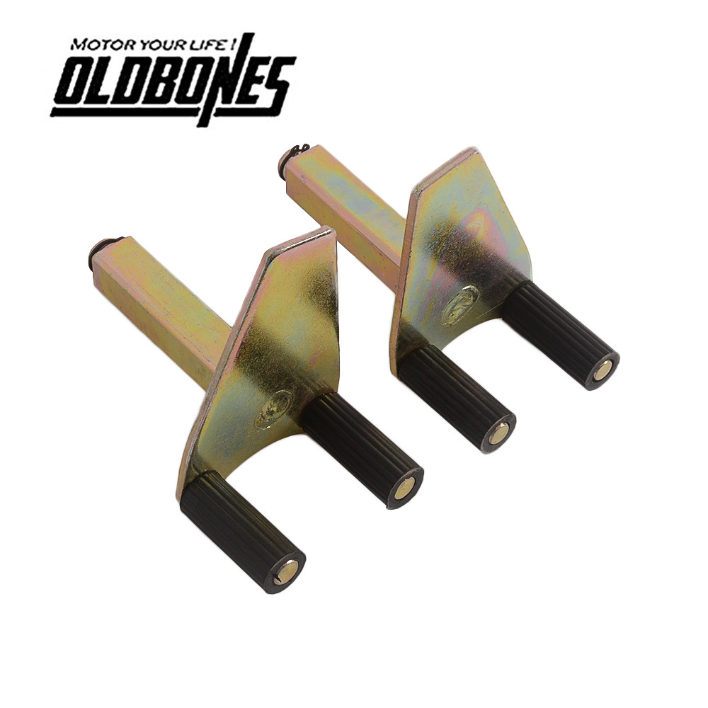 Oldbones-soportes para motocicleta y bicicleta, marco de soporte para rueda delantera, brazo oscilante, ganchos para trípode, horquilla, gancho frontal cuadrado, 2 uds.