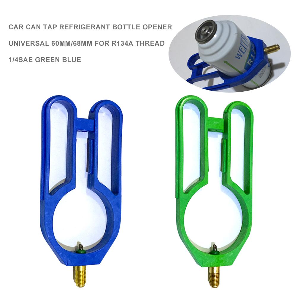 Universal R134A 60/68mm Car Can Air Refrigerant Bottle Opener Refrigeration Open for R134A 1/4 SAE Air Conditioning Systems
