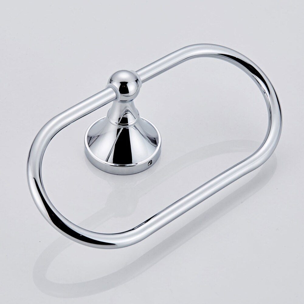 Moderne Wandmontage Handdoek Plank Eenvoud Spray Handdoek Ring Ovale Handdoek Opknoping Rack Voor Badkamer Keuken Hotel