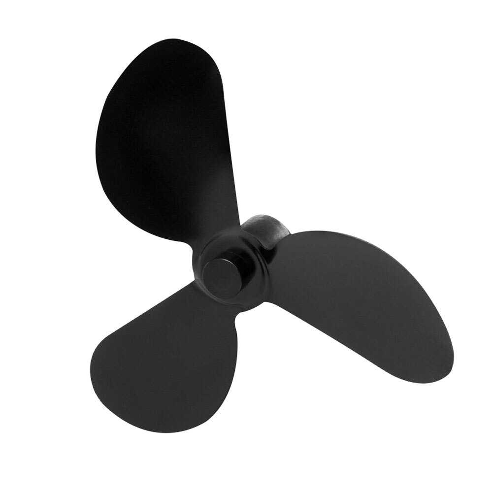 Aluminum Heat Powered Stove Fan 3 Blades for Fireplace Efficient Heat Distribution Log Burning Fireplace Parts Accessories: Black