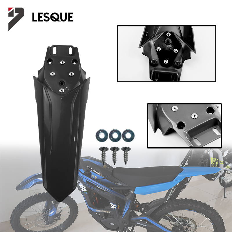 LESQUE Pit Dirt Bike Tail Mud Guard Black Rear Fender Covers For Electric Bike Talaria Sting R MX4 X3 Electric Bikes Ebike