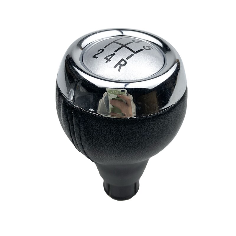 Pomo de cambio de marchas de cuero para MINI COOPER D S SD R55 R56 R57 R58 R59 F55 F56 F54 F57 COUNTRYMAN R60 R61 PACEMA JOHN COOPER WORKS: 12345R Silver