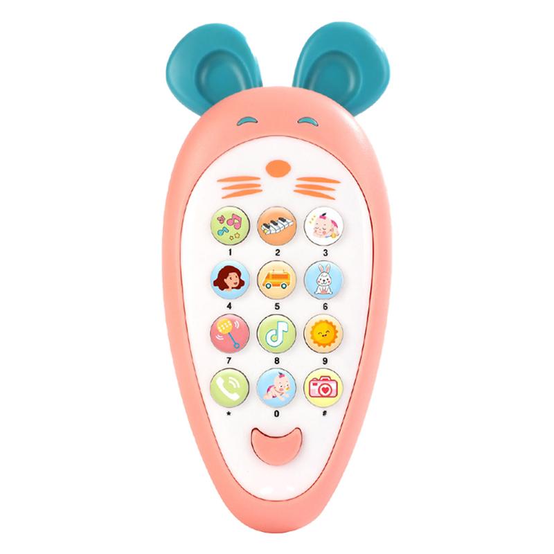 1Pc Baby Muziek Telefoon Speelgoed Mobiele Telefoon Speelgoed Telefoon Musical Educatief Speelgoed Kinderen Muziek Speelgoed Mobiele Telefoon Speelgoed: Roze