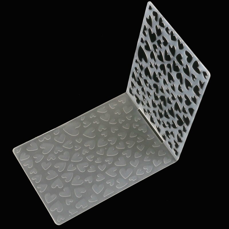 Heart Flower Lace Leaves Plastic Embossing Folders Stencils Template for DIY Paper Cards Album Scrapbooking Decoration: heart