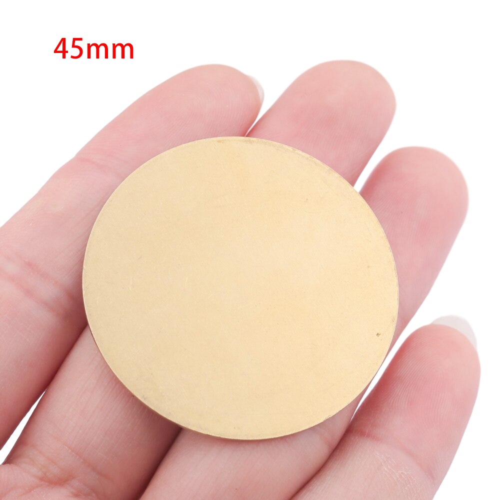 10 Uds. De dijes de disco de latón crudo de 30mm de diámetro con estampado de Metal en blanco sin agujeros, accesorios para fabricación de collares colgantes: 45mm 5pcs