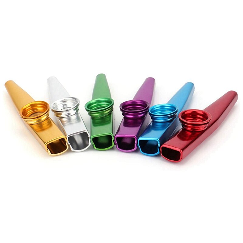 18Pcs Metal Kazoo Musical Instruments Flutes Companion With Kazoo