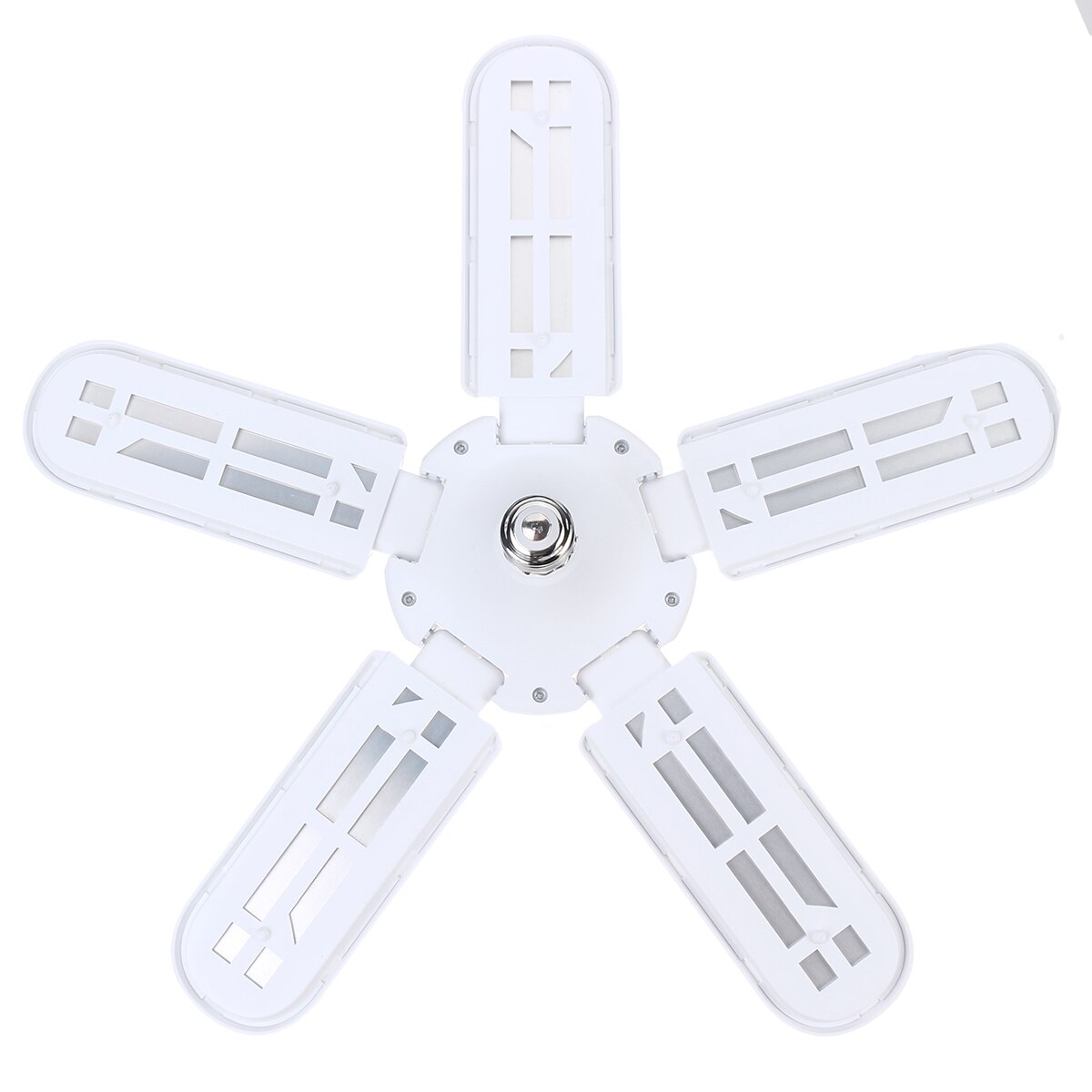 5 Adjustable Panels LED Garage Light E27 Deformable Ceiling Light 10000LM For Shop/Storage/Warehouse Workshop Lighting: 4800LM White