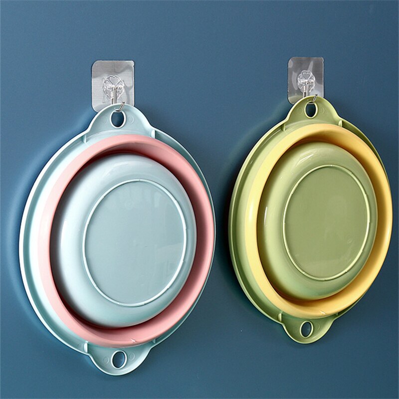 Household Convenient Laundry Basin Portable Washbasin Children Outdoor Retractable Plastic Fold-able Washbasin Folding Basin