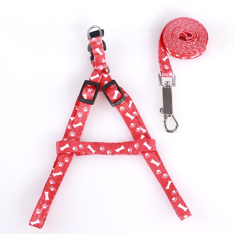 Small Dog Harness and Leash Set for Cats Puppy Quick Release York Chihuahua Dog Harness Dog Accessories: Red