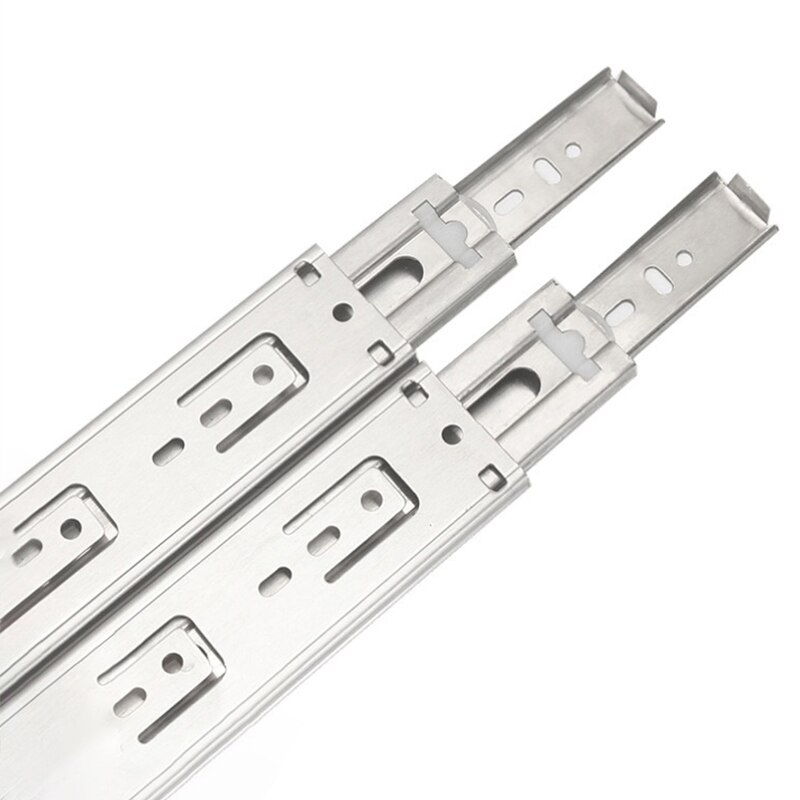 10 " - 22" Rvs Lade Slides Soft Close Lade Track Rail Sliding Drie-Sectie Kabinet Slides meubels Hardware