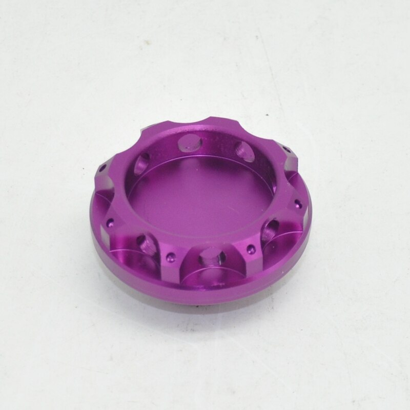 41mm Aluminum Engine Oil Fuel Filter Tank Cap Cover Black Emblem: purple