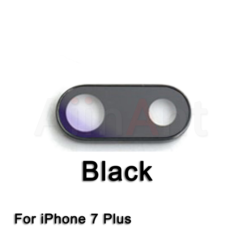 Sapphire Crystal Back Rear Camera Glass Ring For iPhone 7 8 Plus Original Camera Lens Ring Cover Replacement Repair Parts: i7 Plus Black