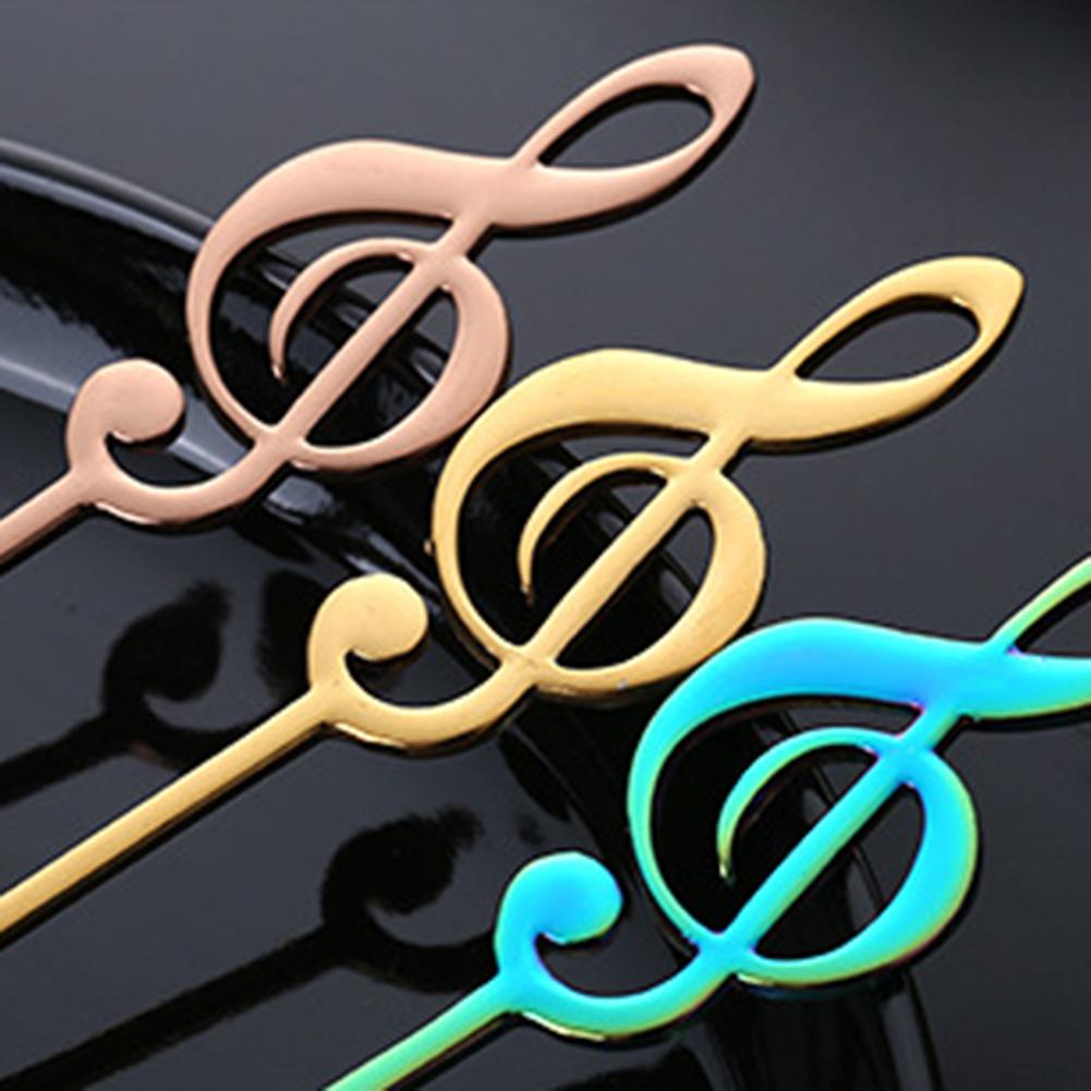 Stainless Steel Musical Notes Ice Cream Coffee Tea Stirring Spoon Tableware