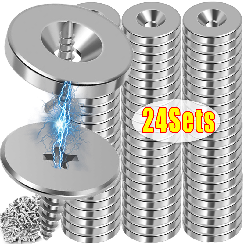 Cabinet Door Magnet Catches Round Metal Magnetic for Wardrobe Hidden Closing Magnetic Door Catch Closer for Furniture Hardware