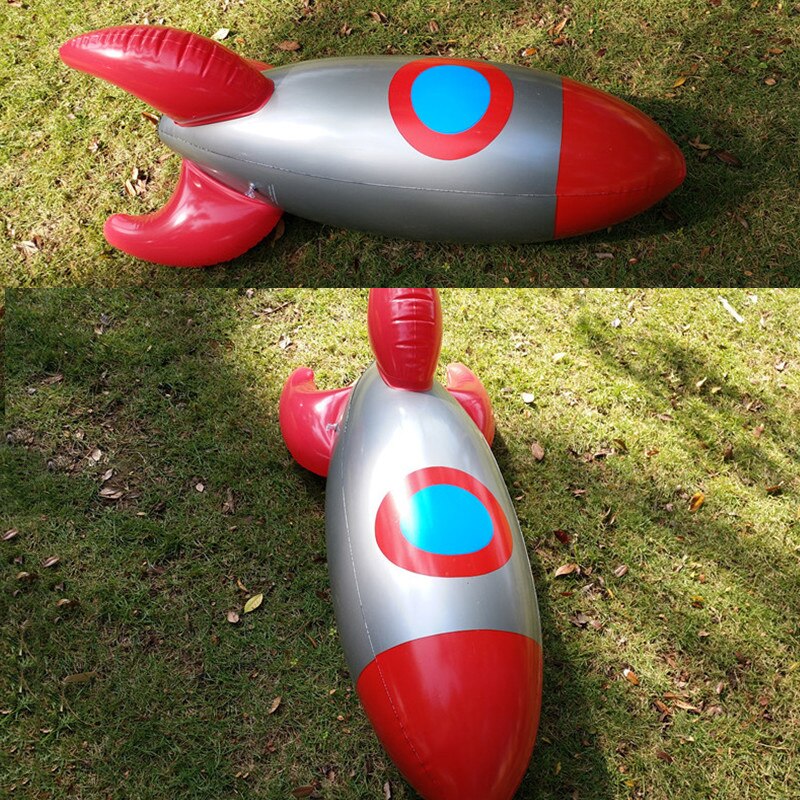 103*28Cm Kids Opblaasbare Speelgoed Raket Rood Missile Podium Verjaardagsfeestje Outdoor Decoratie Props Voor Kinderen Meisje Jongen