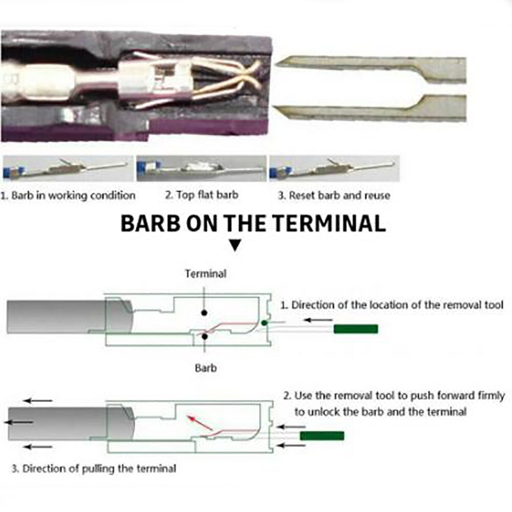 29pcs/59pcs/76pcs/100pcs Car Terminal Ejector Kit Pullers Electrical Wires Crimp Connector Pin Extractor Automobile Stylus
