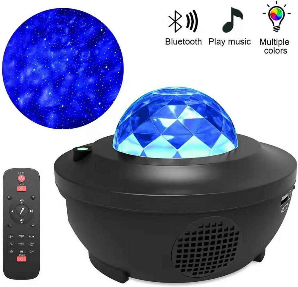 Projector Blueteeth Luidspreker Kleurrijke Sterrenhemel Usb Voice Control Muziekspeler Led Nachtlampje Romantische Projectielamp