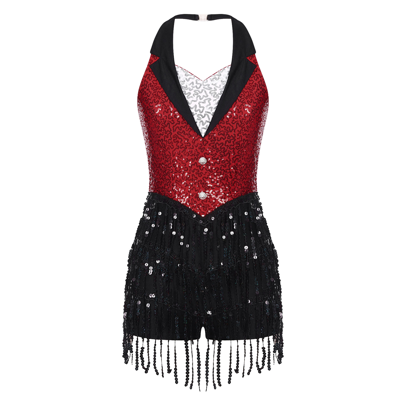 Robe de danse moderne pour femmes, Costume de spectacle à paillettes brillantes, sans manches, Jazz latin, Tango, Salsa, justaucorps, tenue: XXL / Or
