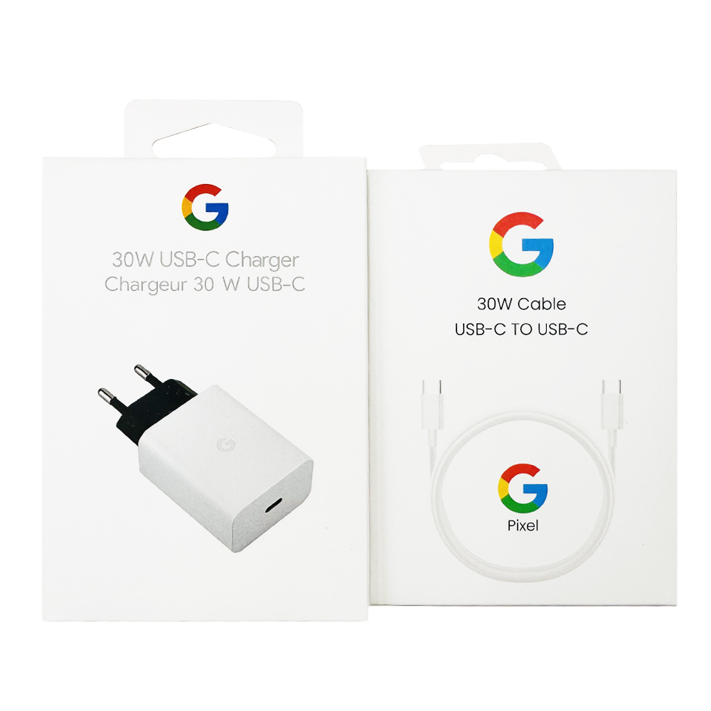 Cargador de pared para Google Pixel 8, 7, 6, 5, 4 Pro, tipo C, adaptador rápido PD de 30W con cable USB tipo C A tipo C de 100cm
