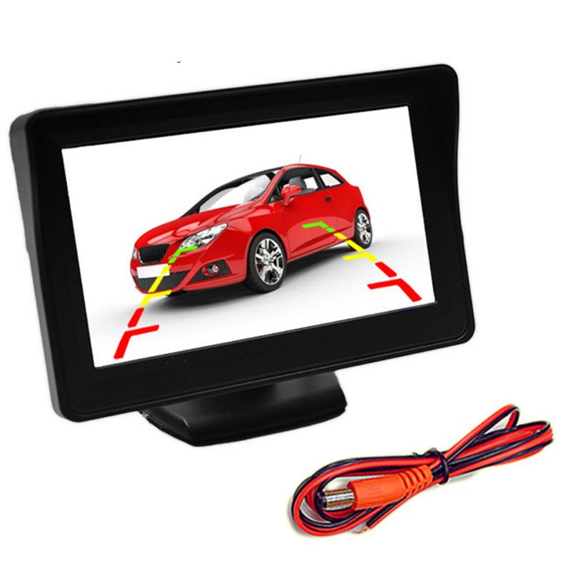 4.3 inch Car Monitor for Rear View Camera Screen Reverse Camera Monitor Display Two AV Inputs Color Video Screen