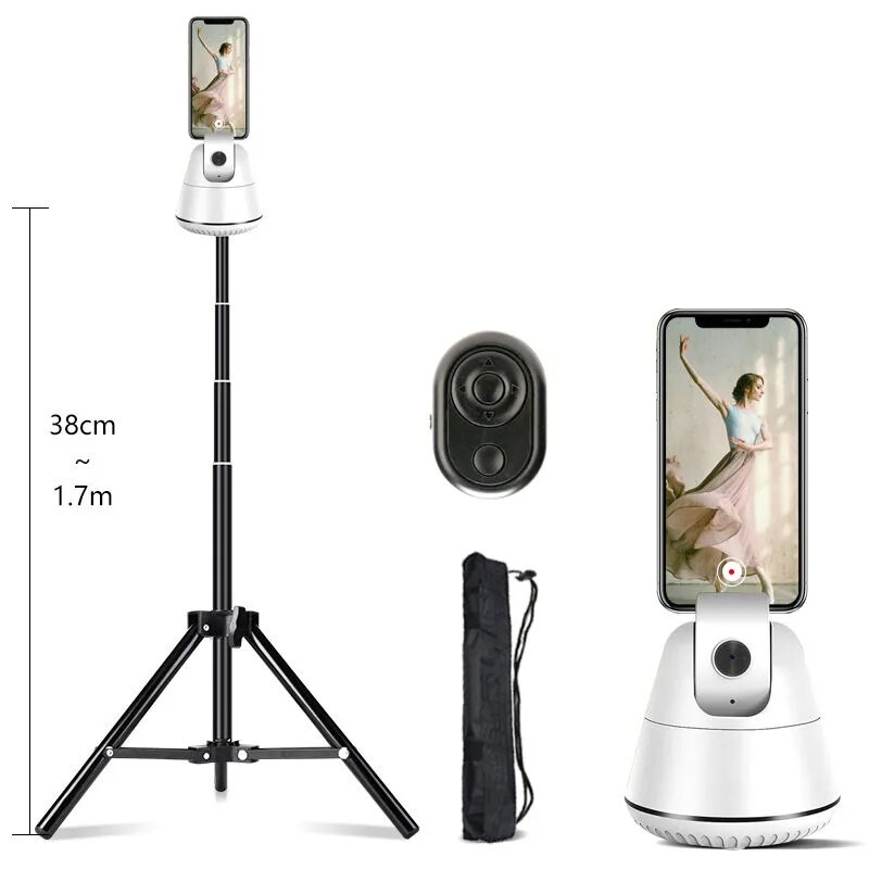 Auto Face Tracking Camera Gimbal Stabilizer Smart Shooting Holder 360 Rotation Selfie Stick Tripod for Live Vlog Video Recording