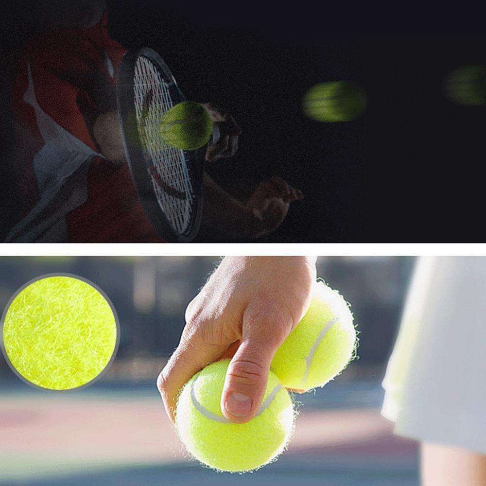 1 stk gummi tennisbold høj modstandsdygtighed holdbar tennisøvelsesbold til skoleklubbens konkurrencetræningsøvelser