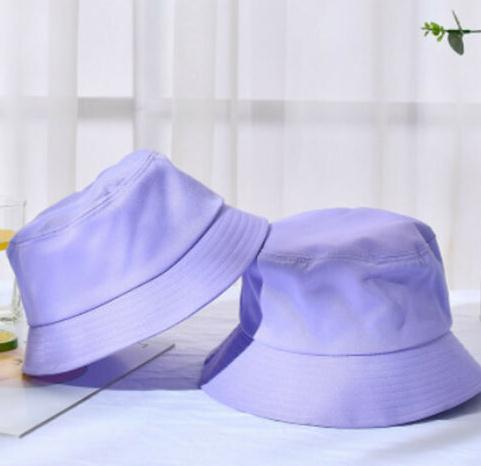 Mode Strand Zon Hoeden Voor Kinderen Kinderen Casual Brede Rand Effen Kleur Katoen Hoed Jongens Meisjes Zomer Cap Sombrero Multicolor: Paars