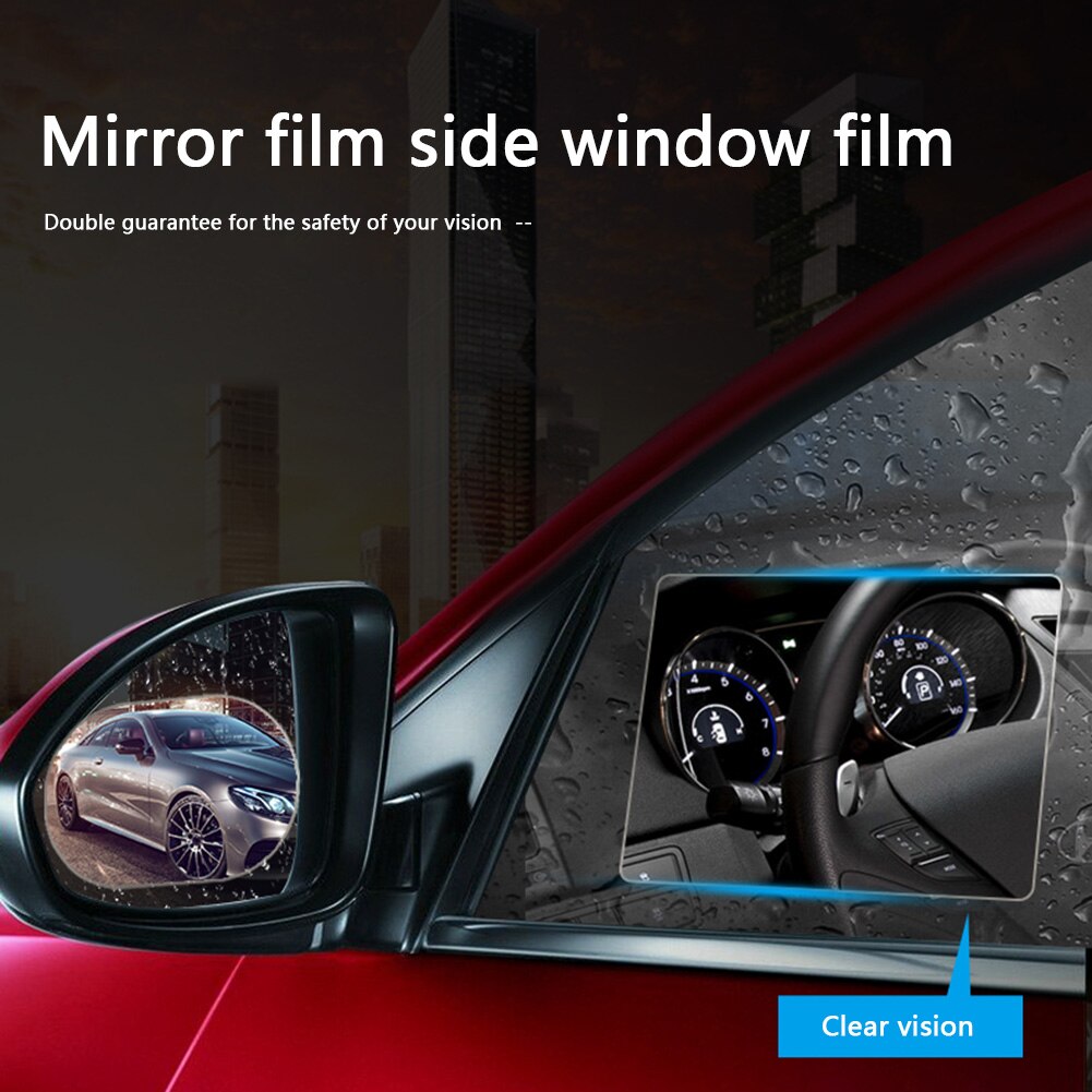 2 Pack Rain Shield Side Window Glass Film Car Side Window Protecitve Film Clear Anti Fog Rainproof Film Universal