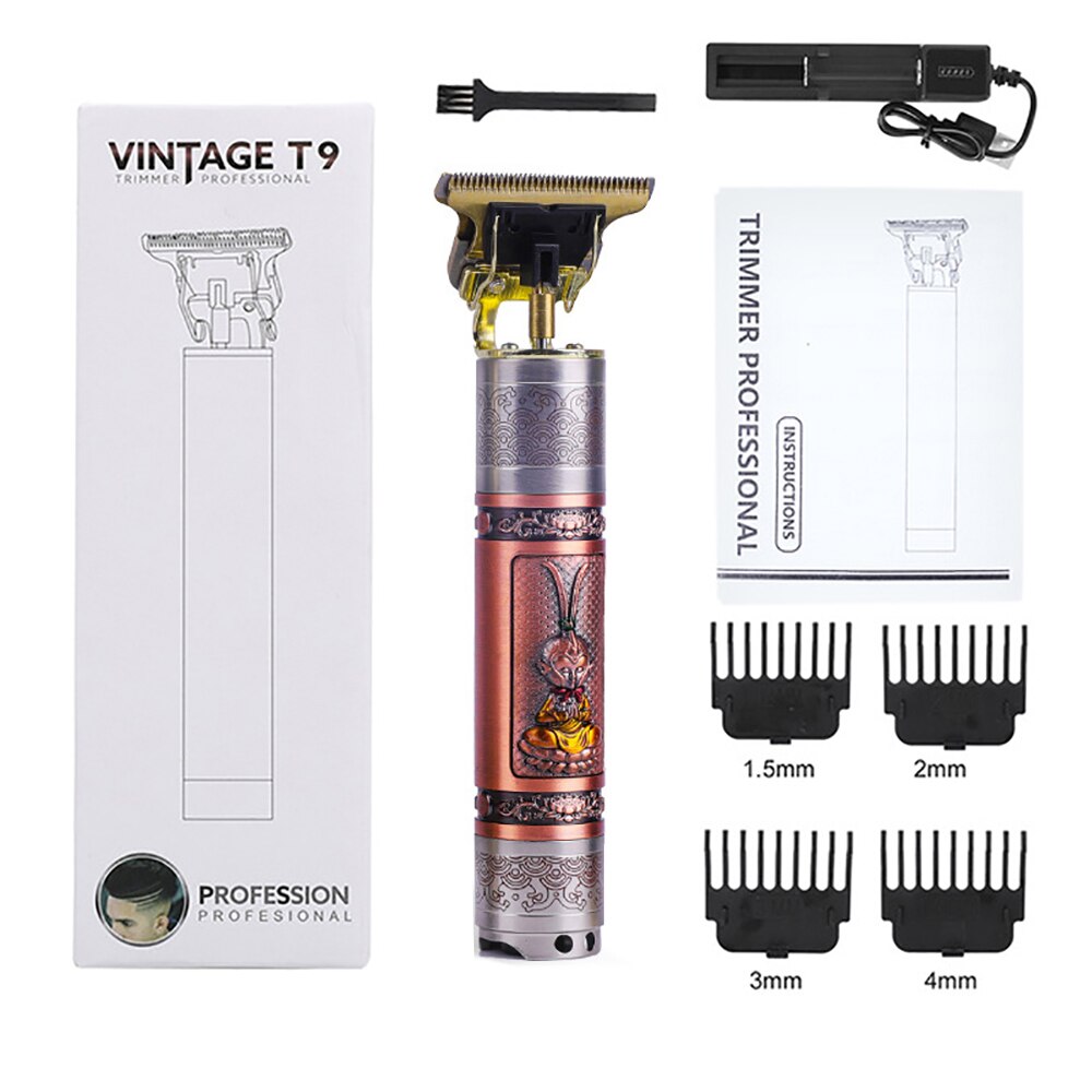 Hair Clippers USB Rechargeable Baldheaded Electric Trimmer Men Barber Cutting Machine Cordless Shaver Battery: T6