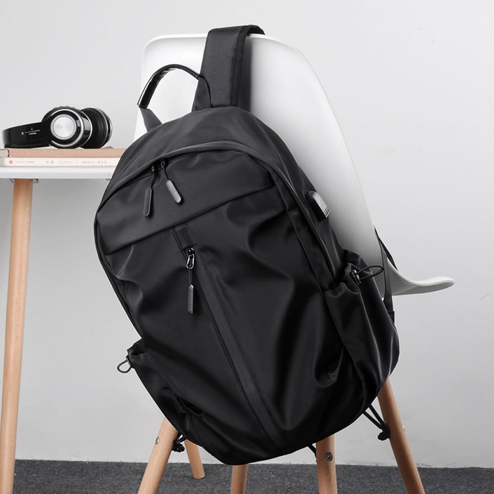 Waterproof Backpack Men Laptop Bag Breathable Men&#39;s Business Travel Backpack Simple Pure Color Leisure Backbag/Chest Bag