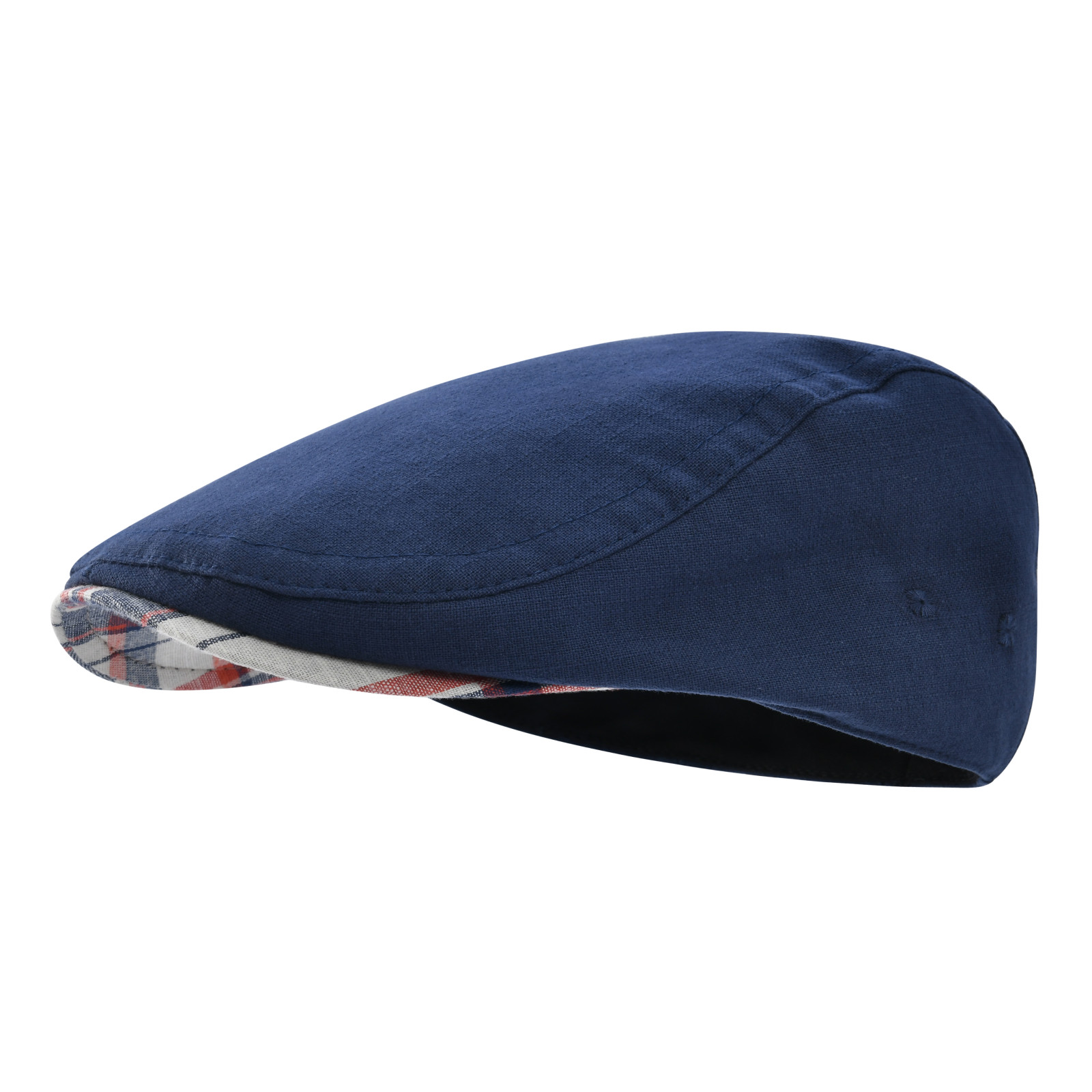 JANGOUL berretto di lino berretto piatto irlandese per uomo berretto da strillone aderente Casual cappello classico regolabile Ivy Gatsby: Blu / 6 3/4