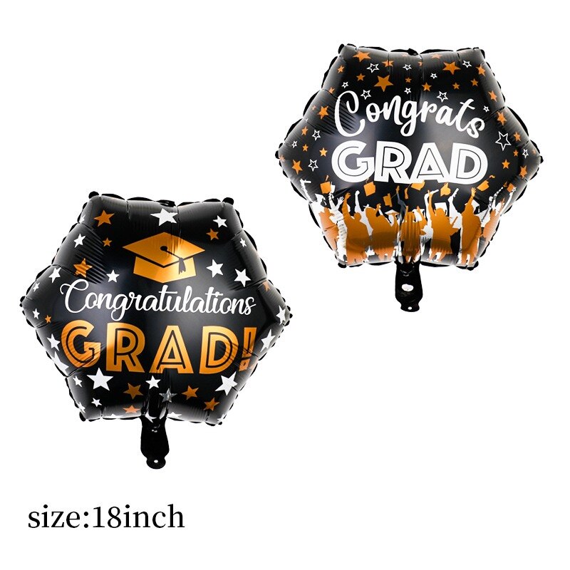 Graduation Balloon Graduation 2022 Helium Foil Balloon Congratulation Graduation High School Graduation Party Decorations: Light Grey