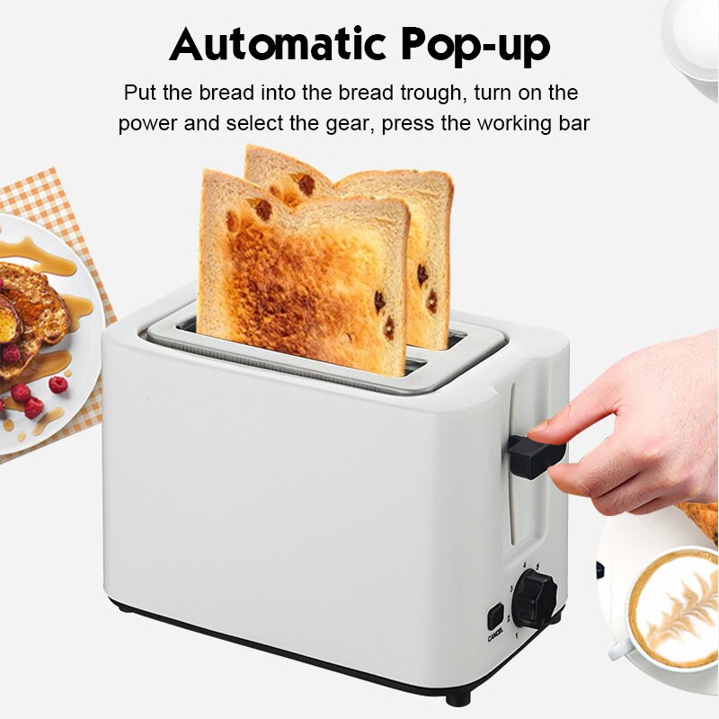600W 2 Slice Bread Toaster Toast Making Machine Toasters Oven Baking Kitchen Appliances Breakfast Sandwich Breakfast Maker