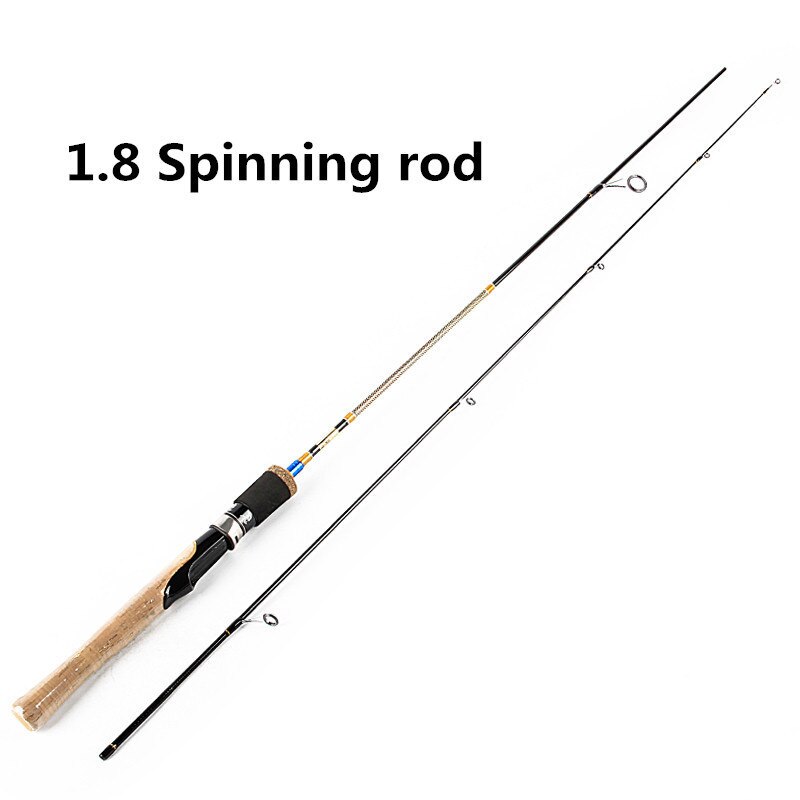 2 Sec Carbon Hengel Spinning Lokken Gew. 2-8G Hengel 1.68M 1.8M 1.98M Ul Power Snelle Ultralight Lokken Spinhengel Casting: Geel