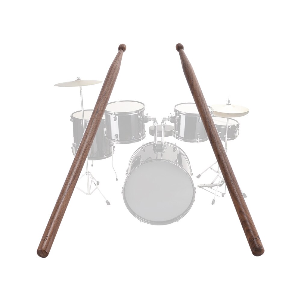 Par de palos de tambor 5B, accesorios de instrumento de percusión de punta de madera en forma de onda para tambor, para madera de haya