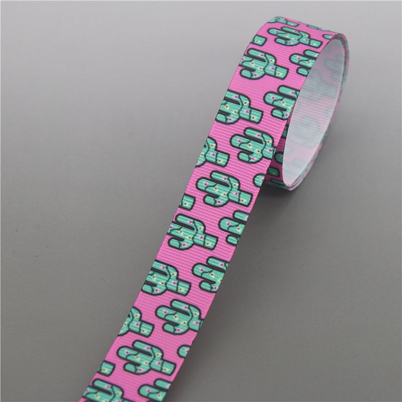 Dhk 5Yards Lama Cactus Gedrukt Grosgrain Lint Accessoire Hairbow Hoofddeksels Decoratie Diy Oem C1748: 10319