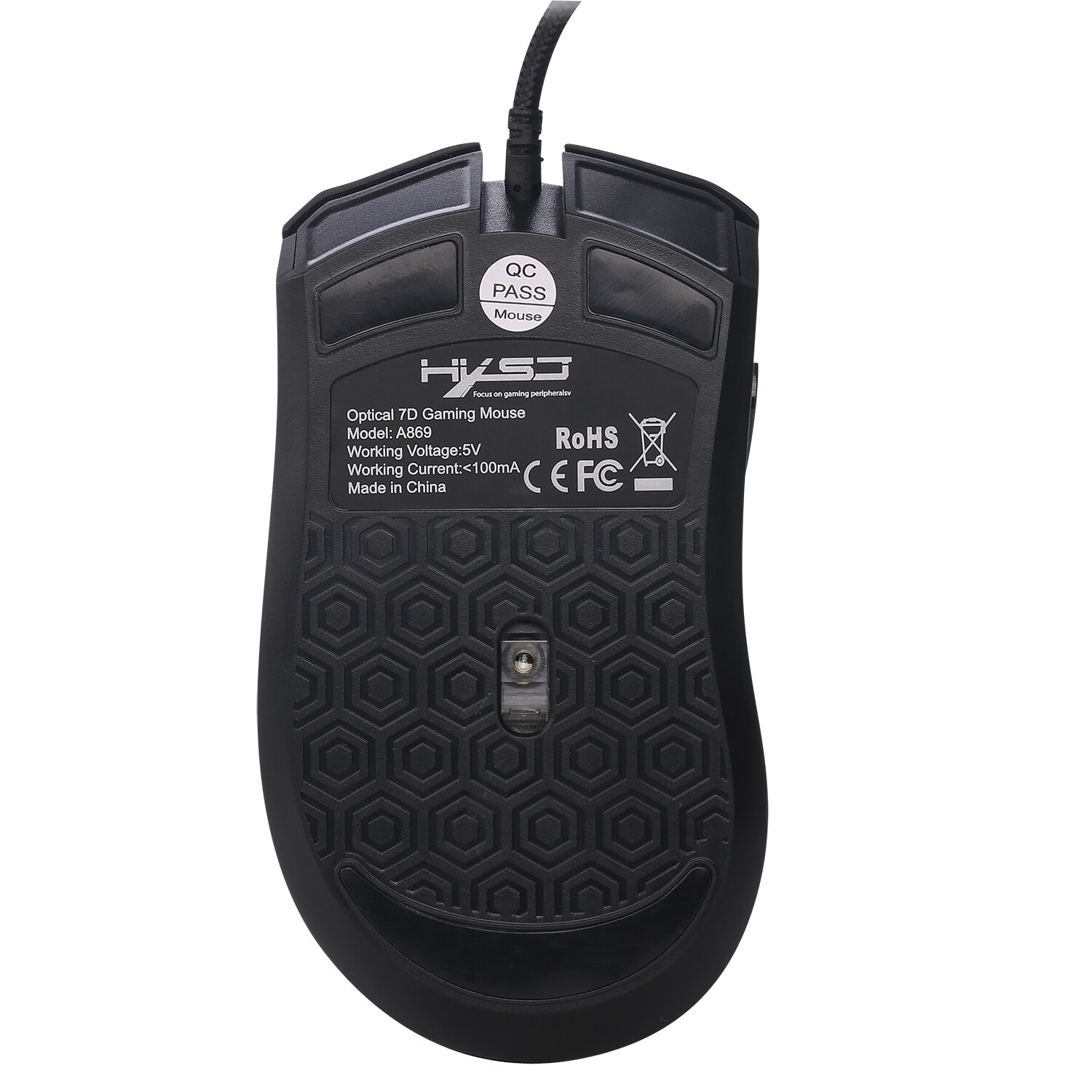 A869 Wired Mouse 3600 DPI 7 Buttons 7 Colors ABS Material Frosted Feel Optical Mice Gaming Mause For Desktop Computer Notebook