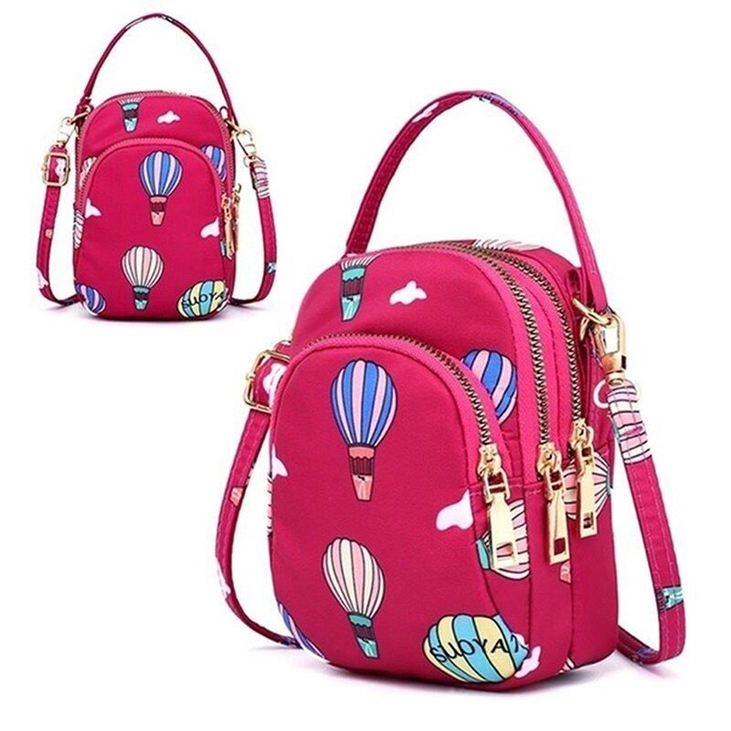 Wasserdichte Oxford-schultertasche für damen, mit kopfhöreröffnung, handytasche, lässiger geldbörse, handytasche, handtasche