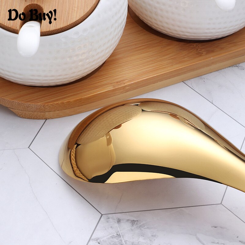 1 Pcs Rijst Lepel Goud Rvs Ronde Hoofd Chinese Lepel Maaltijd Voedsel Grote Capaciteit Rijst Lepel Servies Levert