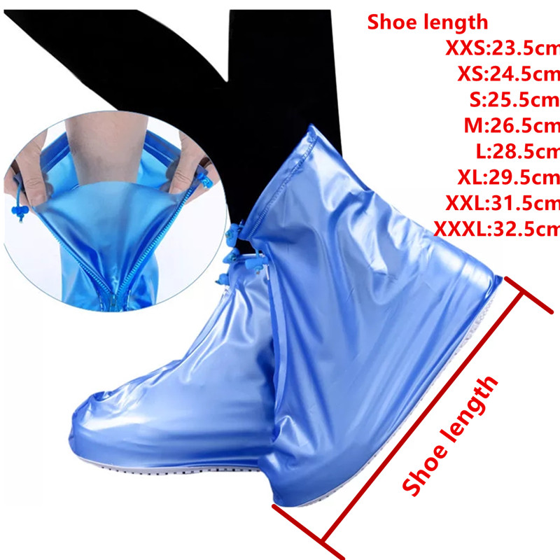 Silicone Waterproof Shoe Cover Unisex Shoes Protectors Rain Boots for Indoor Outdoor Rainy Reusable non-slip shoe Cover