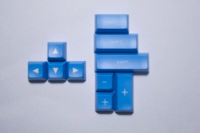 Maxkey keycap SA height two-color injection molding ABS material basic kit for mechanical keyboard: Blue personality