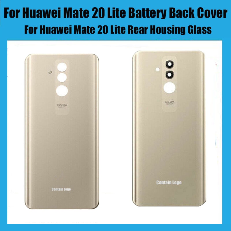 Voor Huawei Mate 20 Lite Back Battery Cover Glas Behuizing Deur Case Met Camera Lens Huawei Mate 20 Lite Achter behuizing Glas