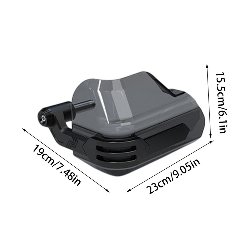Protège-mains de moto coupe-vent, protège-guidon de moto, protection de poignée de klaxon, bouclier de protection de frein à main: Black